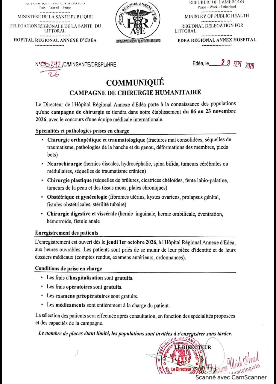 Campagne de Chirurgie Gratuite